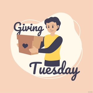 Giving Tuesday Cartoon Vector