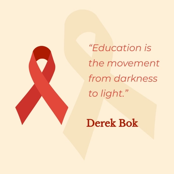 Free World AIDS Day Quote Vector Template to Edit Online