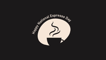 Free Happy National Espresso Day Background Template to Edit Online