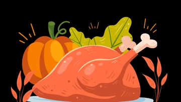 Free Thanksgiving Day Black Background Template to Edit Online