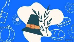 Thanksgiving Day Blue Background