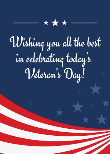 Free Veterans Day Wishes Template to Edit Online
