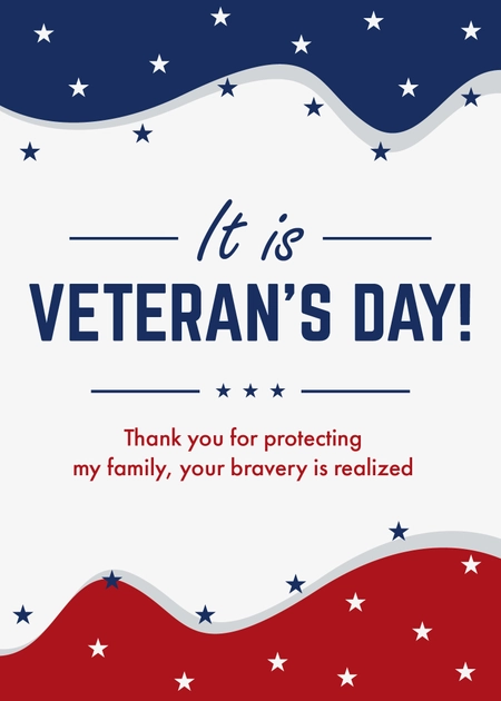Happy Veterans Day Greeting Card