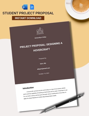 Engineering Student Project Proposal Template