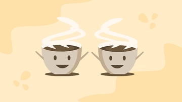 Free National Espresso Day Cartoon Background Template to Edit Online