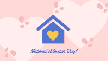 Free National Adoption Day Background Template to Edit Online