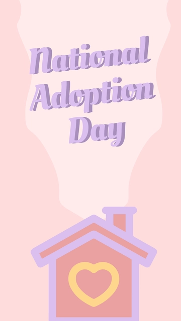 Free National Adoption Day iPhone Background Template to Edit Online