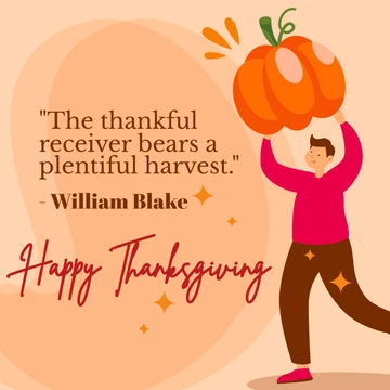 Free Thanksgiving Day Quote Vector Template to Edit Online