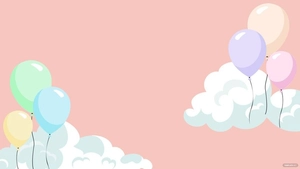 Pastel Balloons Background