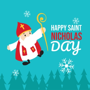 Free Happy Saint Nicholas Day Clipart Template to Edit Online
