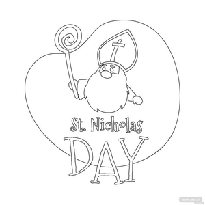 Saint Nicholas Day Drawing Vector