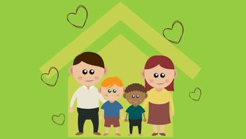 Free National Adoption Day Cartoon Background Template to Edit Online