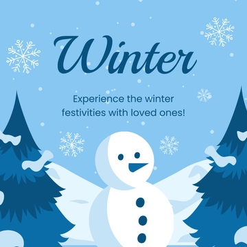 Free Winter WhatsApp Post Template to Edit Online