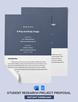 Student Research Project Proposal