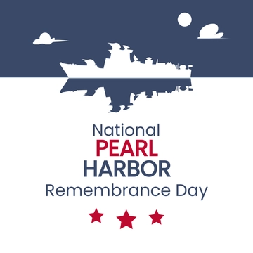 Free National Pearl Harbor Remembrance Day Poster Vector Template to Edit Online