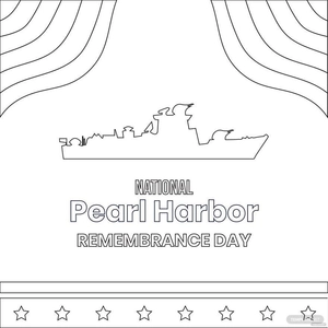National Pearl Harbor Remembrance Day Drawing Vector