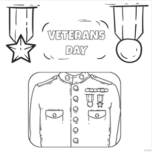 Veterans Day Sketch Vector