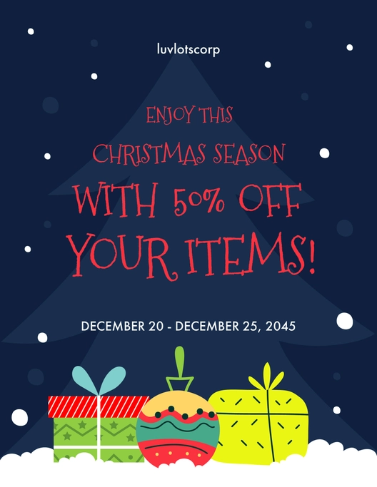 Blank Christmas Flyer