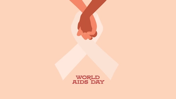 Free World AIDS Day Cartoon Background Template to Edit Online