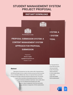 Student Management System Project Proposal