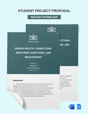 Student Project Proposal Sample