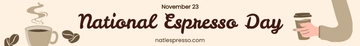 Free National Espresso Day Website Banner Template to Edit Online