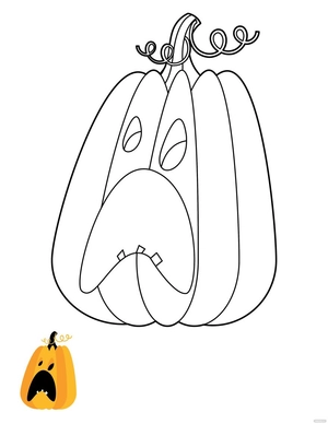 Pumpkin Halloween Coloring Pages