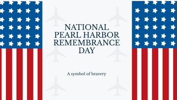 Free National Pearl Harbor Remembrance Day Invitation Background Template to Edit Online