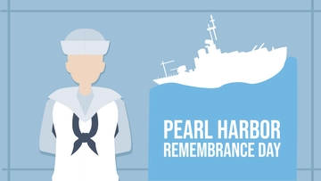 Free National Pearl Harbor Remembrance Day Cartoon Background Template to Edit Online