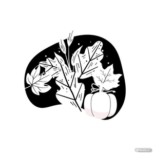 Black And White Thanksgiving Day Clipart