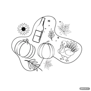 Thanksgiving Day Cartoon Drawing