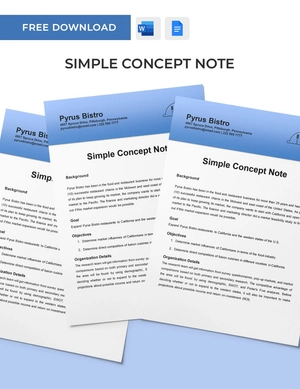 Simple Concept Note Template Simple Concept Note Template