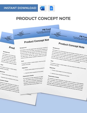 Product Concept Note Template Product Concept Note Template