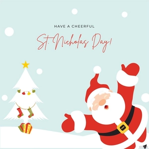 Saint Nicholas Day Greeting Card Vector