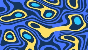Blue And Gold Abstract Background
