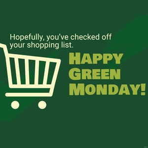 Green Monday Greeting Card Background