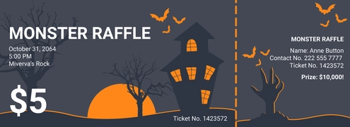Halloween Raffle Ticket Template