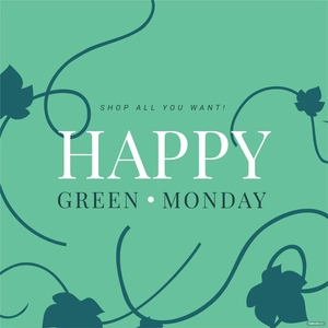 Green Monday Wishes Vector