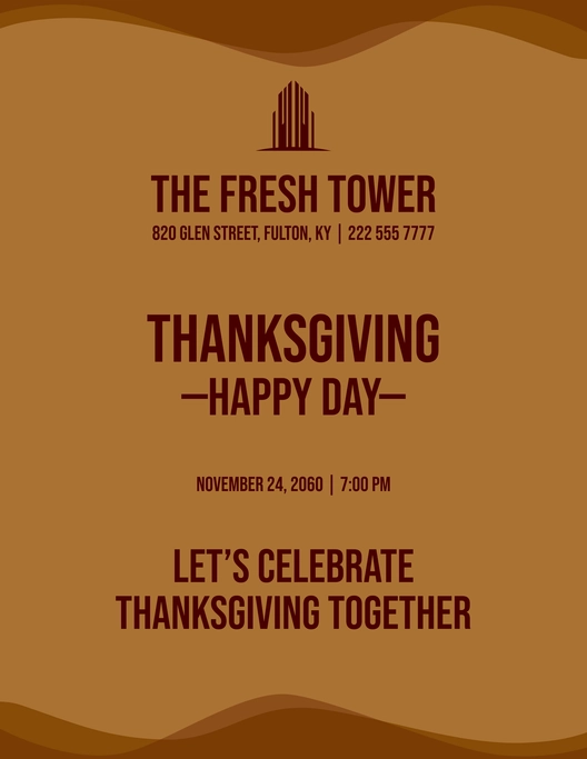 Blank Thanksgiving Day Flyer