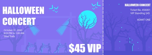 Happy Halloween Ticket Template