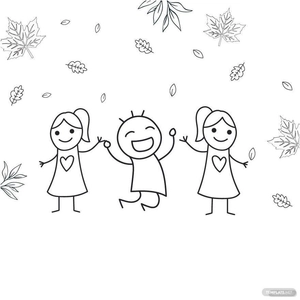 Kids Thanksgiving Day Drawing