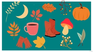Teal Fall Background