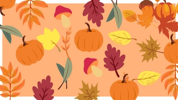 Free Orange Fall Background Template to Edit Online