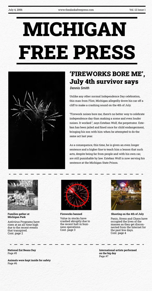 Old Fashioned Newspaper Old Fashioned Newspaper