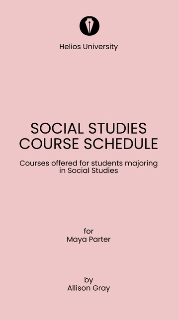 Free Course Schedule Mobile Presentation Template to Edit Online