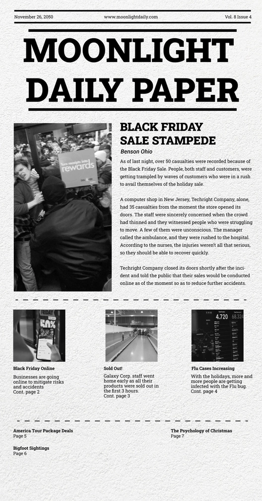 Newspaper Headline Newspaper Headline