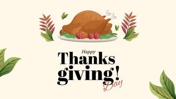 Free Thanksgiving Day Light Background Template to Edit Online