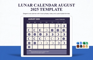 Lunar Calendar August 2025