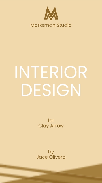 Free Interior Design Studio Mobile Presentation Template to Edit Online