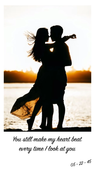 Couple Polaroid Photo Card Template